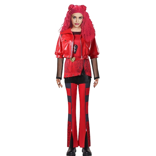 

Descendants The Rise of Red Kids Red Queen of Hearts Pants Outfits Women's Movie Cosplay Cosplay Masquerade Party