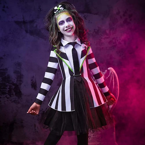 

Beetlejuice Zombie Lydia Deetz Costume Kid's Adults' Women's Girls' Horror Performance Party Halloween Carnival Easy Halloween Costumes