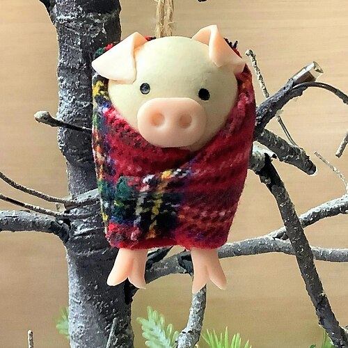 cochons dans des couvertures cadeau de Noël en plastique mignon cochon rose suspendu 3d cochons roses couverture cochon anniversaire décor pour