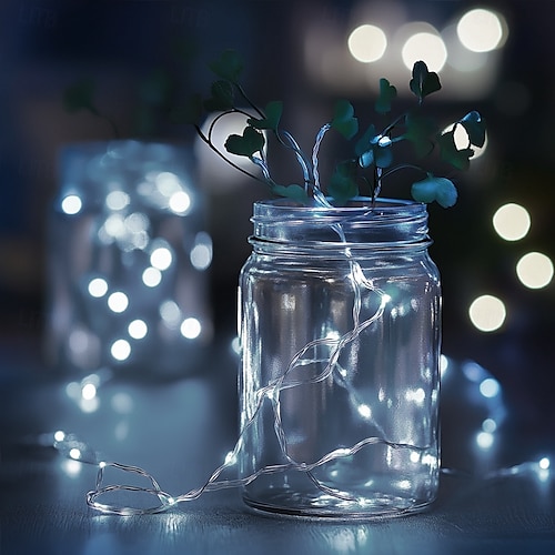 LED Feen-Lichterkette 2m 20LEDs Kupferdrahtlichter für Hochzeitsdekoration Baum Hochzeitsfeier Geschenk Knopfbatterie 2026