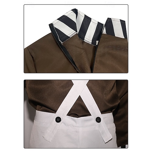 Charlie y la fábrica de chocolate Wonka Oompa Loompa Traje de cosplay Cosplay Cosplay de película for Hombre Mujer Adulto Carnaval Mascarada