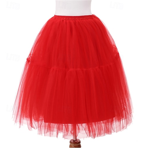 Enaguas (petticoat) De Tul De 26L Estilo Años 50 - Para Faldas Voluminosas, Graduaciones O Disfraces, Colores Negro, Blanco, Rojo O Marfil