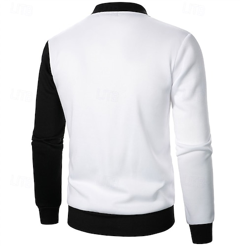  Pánské Mikina Mikina na zip Celorozepínací mikina Černá Bílá Fialová Námořnická modř Khaki Stojáček Barevné bloky Zapni Slátanina Sporty a outdoor Denní Dovolená Polyester Šik ven Základní Na běžn