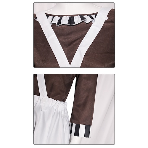  Charlie y la fábrica de chocolate Wonka Oompa Loompa Traje de cosplay Cosplay Cosplay de película for Hombre Mujer Adulto Carnaval Mascarada