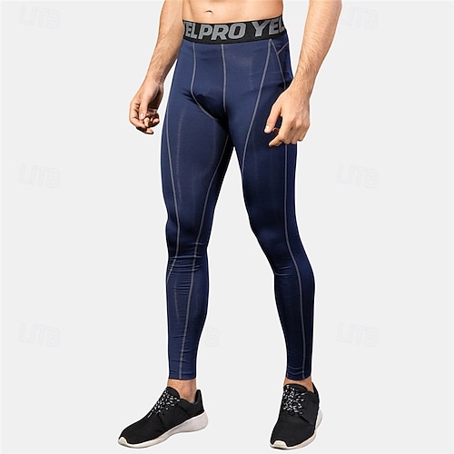 Leggings A Compressione Uomo – Pantaloni Da Corsa E Palestra, Asciugatura Rapida, Taglie S-XXL