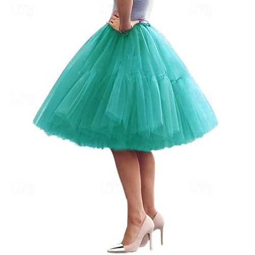 1950s Princess Rockabilly Knee Length Petticoat Hoop Skirt Tutu