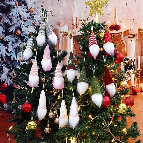  Christmas Gnome Advent Calendar 2024, 24 Pieces Gnome Decor Ornaments Christmas Countdown Xmas Advent Calendar,Dwarf Ornaments , Christmas Vacation Advent Calendar Ornament for Kids