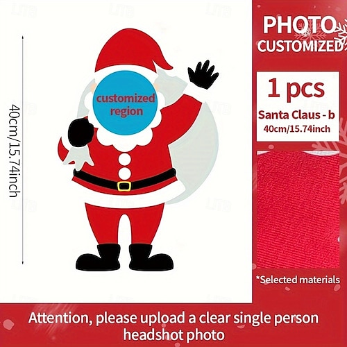  onregelmatige kerstkussens&kussens gepersonaliseerd cadeau foto sneeuwman, kerstman, aangepaste cadeau-ideeën in verschillende maten met inzetstuk