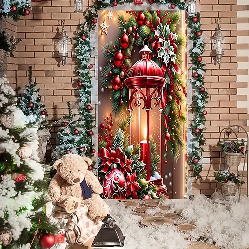 Bannière De Noël Pour Porte D'entrée Ou Décoration De Fête