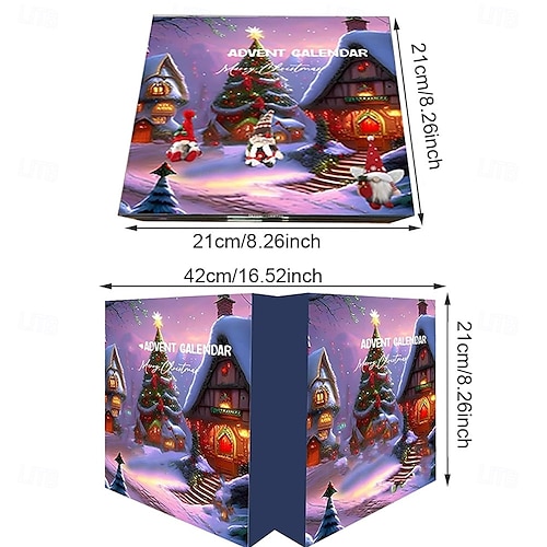  Christmas Gnome Advent Calendar 2024, 24 Pieces Gnome Decor Ornaments Christmas Countdown Xmas Advent Calendar,Dwarf Ornaments , Christmas Vacation Advent Calendar Ornament for Kids