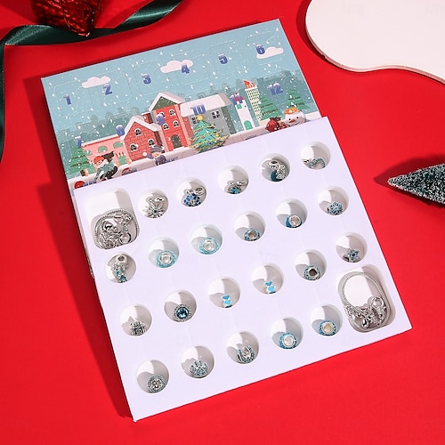  Calendario dell'Avvento di Natale 2025 Regalo di Natale Kit per realizzare braccialetti per il conto alla rovescia 24 giorni Regalo di Natale fai da te con perline e braccialetti per ragazze donne