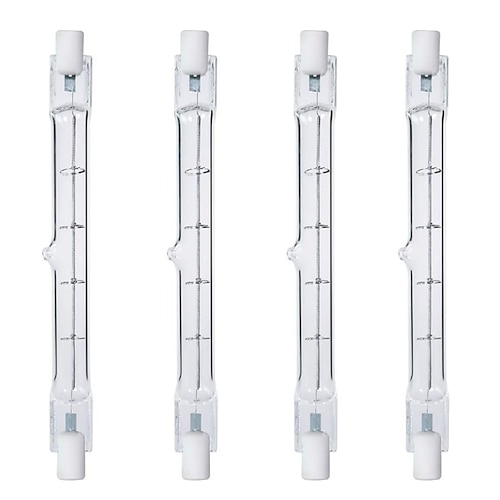 

Ampoules R7S 118 mm T3 300 W à double culot à intensité variable de type J, lot de 4 pour le travail et la sécurité &éclairage paysager 220-240v