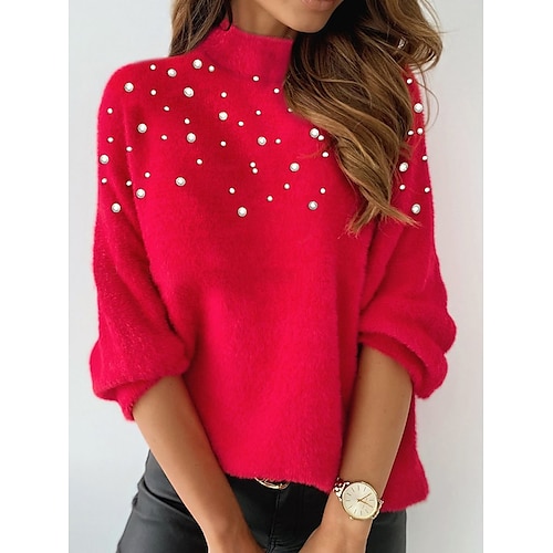 

Women's Blouse Pullover Fuzzy High Neck Long Sleeve Comfort Fit Plush Warm Casual Fall Winter