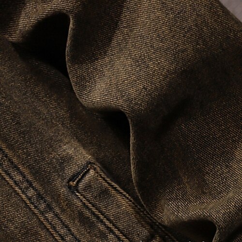  Per uomo Giacca Leggera Giacca di Jeans Giacca da Lavoro Formale Casa Tasca Inverno Primavera & Autunno Tinta unica Retrò Vintage Colletto a Camicia Regolare Nero Blu Giacca