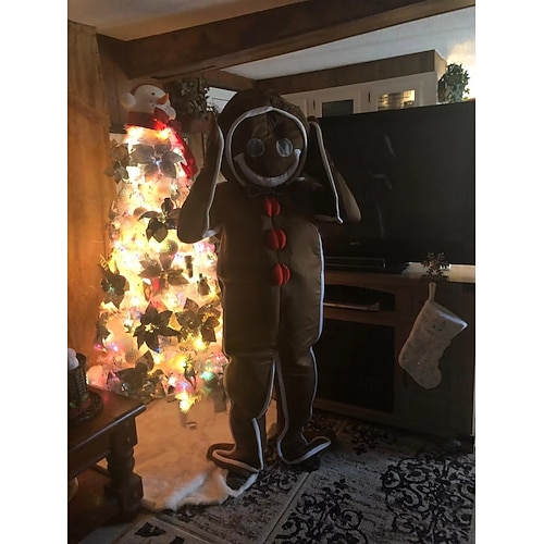  Om de turtă dulce Salopetă Costume Cosplay Onesies Bărbați Pentru femei Crăciun Ajunul Craciunului Crăciun Costum Cosplay Adulți Crăciun Petrecere Costum