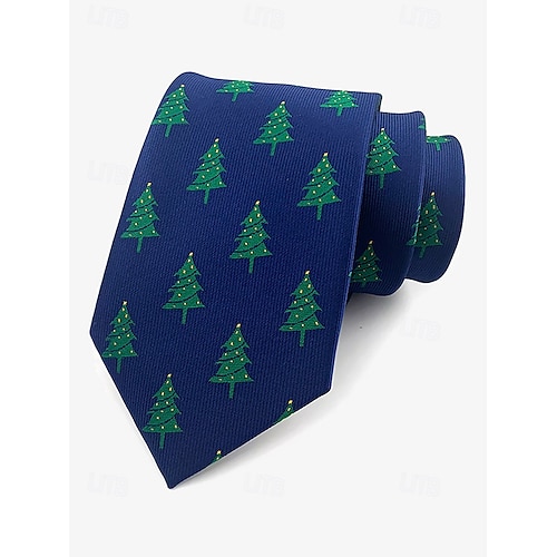  gravata masculina com tema natalino – gravatas festivas com padrões de papai noel, flocos de neve e bengalas doces para festas de fim de ano
