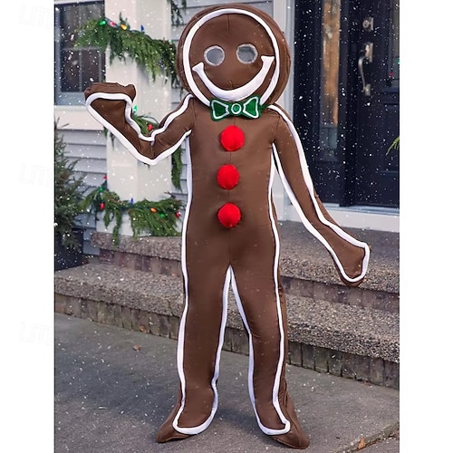  Om de turtă dulce Salopetă Costume Cosplay Onesies Bărbați Pentru femei Crăciun Ajunul Craciunului Crăciun Costum Cosplay Adulți Crăciun Petrecere Costum