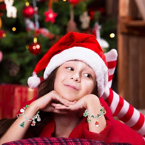  Χριστουγεννιάτικα Βραχιόλια Ημερολογίου Advent 2025 για Κορίτσια 24 Ημέρες Αντίστροφης Μέτρησης Χριστουγέννων DIY Σύνολο Κατασκευής Κοσμημάτων Δώρο 22 Χάντρες Γοητείας 2 Βραχιόλια για Παιδιά Έφηβες