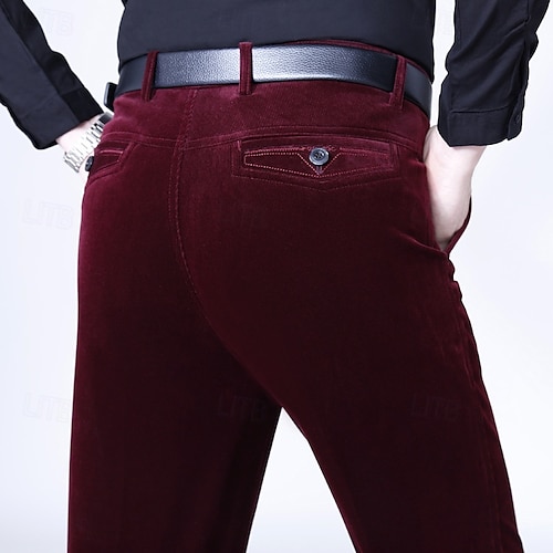 Homme pantalon de costume Pantalon en Velours Côtelé Pantalon