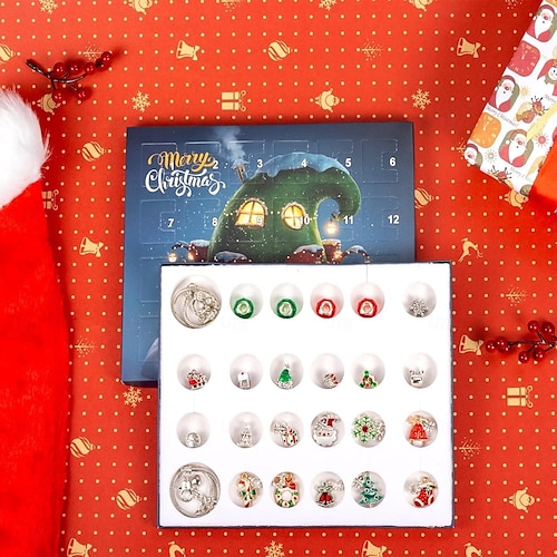  Χριστουγεννιάτικα Βραχιόλια Ημερολογίου Advent 2025 για Κορίτσια 24 Ημέρες Αντίστροφης Μέτρησης Χριστουγέννων DIY Σύνολο Κατασκευής Κοσμημάτων Δώρο 22 Χάντρες Γοητείας 2 Βραχιόλια για Παιδιά Έφηβες