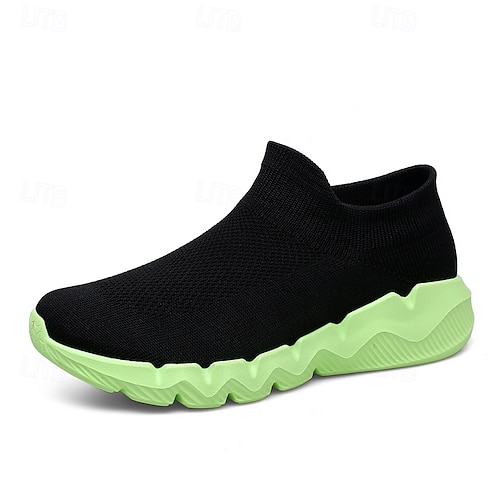men's casual breathable flyknit sneakers
