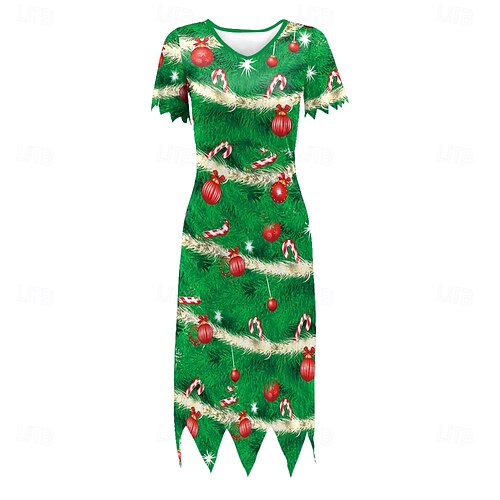 novelty christmas dress womens Christmas Dress Holiday Dresses Womens Dresses Xmas Mini Dress Novelty Christmas Holiday Costume Ladies Cosplay