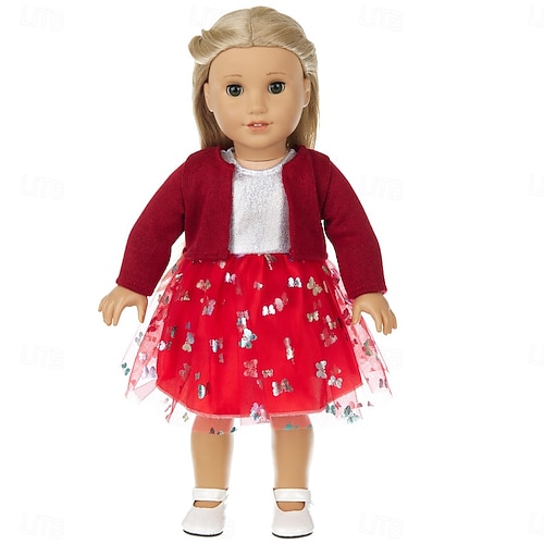 white christmas dresses Christmas Classic - Clothes for 18 inch Doll main image 1
