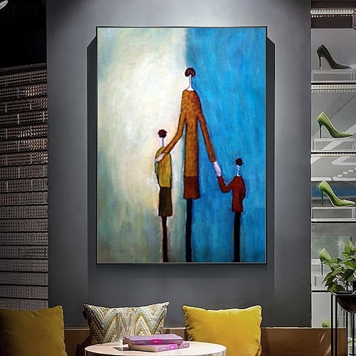  Mintura handgefertigte Ölgemälde mit abstrakter Figur auf Leinwand, moderne Wandkunst, Raumdekoration, Bild für die Inneneinrichtung, gerolltes, rahmenloses, ungedehntes Gemälde