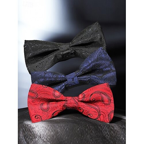 nœuds papillon à motif cachemire pour hommes - cravates formelles élégantes pour mariages, fêtes et événements professionnels