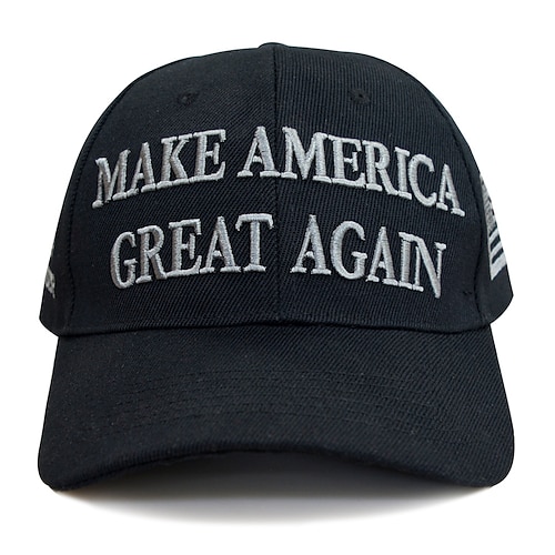 

Voor heren Uniseks Snapback-hoed Baseballpet Zonnehoed Trump-hoed ZwartGrijs khaki Katoenmix Verstelbaar Modieus Alledaagse kleding Festival Geborduurd Casual / Dagelijks