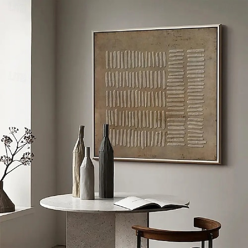  große abstrakte Leinwandkunst, graues minimalistisches abstraktes Gemälde, nordisches abstraktes Gemälde, abstraktes Gemälde fürs Wohnzimmer, abstrakte Wandkunst im Boho-Stil