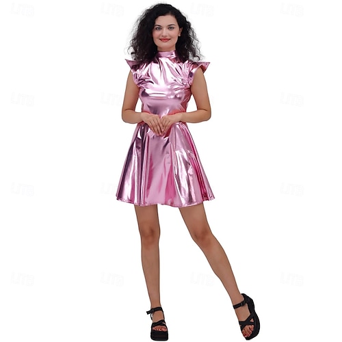knee length dresses for ladies Girls' Marvel Classic Captain American Metallic Tutu Dress Costume