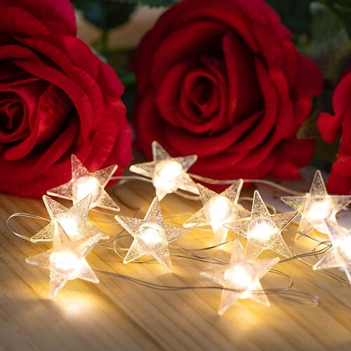LED Lichterkette Mit Batterie – 20 Rote LED, 4,3 M Lang, Mit Blink- & Dauerlichtfunktion