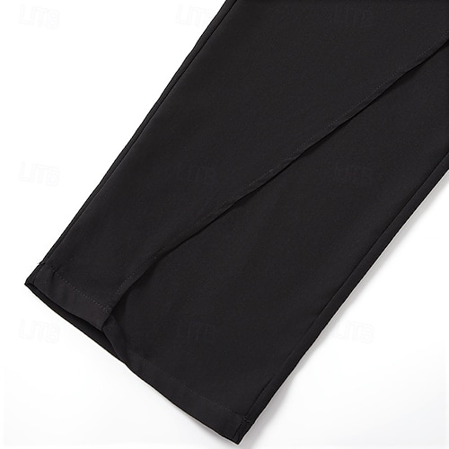  Per uomo pantaloni della tuta Pantaloni Tasche Multistrato Gamba dritta Liscio Comfort Morbido Lunghezza intera Esterno Giornaliero Per uscire Di tendenza Streetwear Nero Bianco Media elasticità