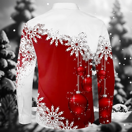 Camicia Natalizia Donna A Maniche Lunghe – Pupazzo Di Neve E Motivi Invernali – Girocollo