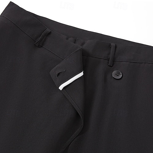  Per uomo pantaloni della tuta Pantaloni Tasche Multistrato Gamba dritta Liscio Comfort Morbido Lunghezza intera Esterno Giornaliero Per uscire Di tendenza Streetwear Nero Bianco Media elasticità