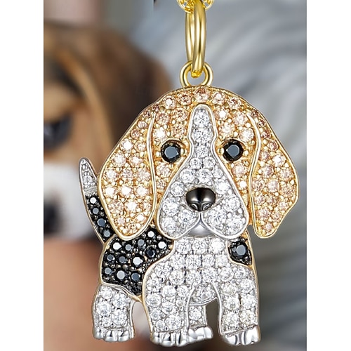 Collana Cromo Oro Per donna Di tendenza stile sveglio Classico Con animale Adorabile Di forma geometrica Collana Per Giornaliero