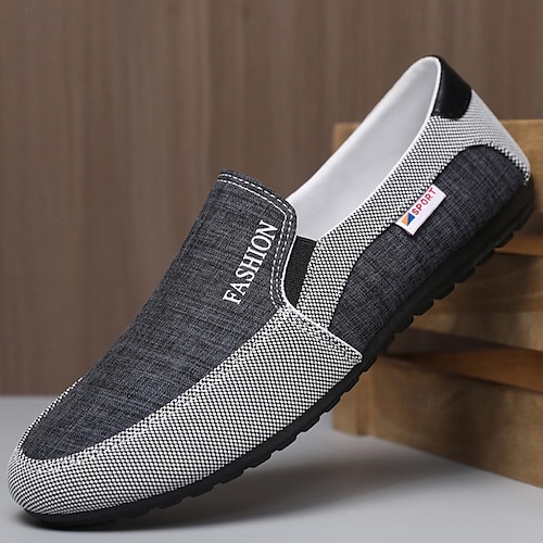 Men's Lightweight Slip-On Canvas Loafers – Breathable Casual