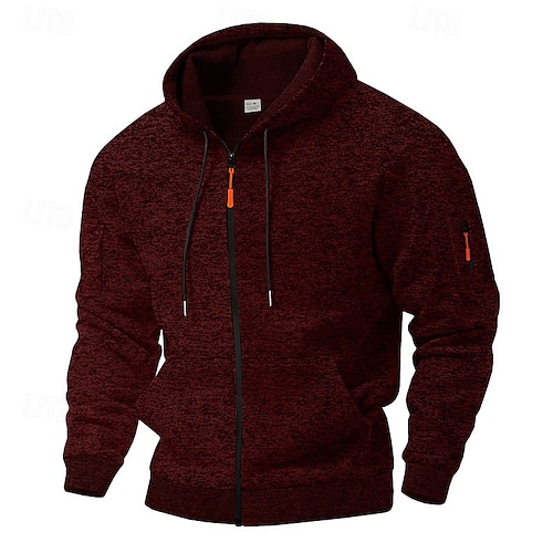 Herren Hoodie Sweatshirt Kapuze Kapuzenshirt mit durchgehendem - Main Image