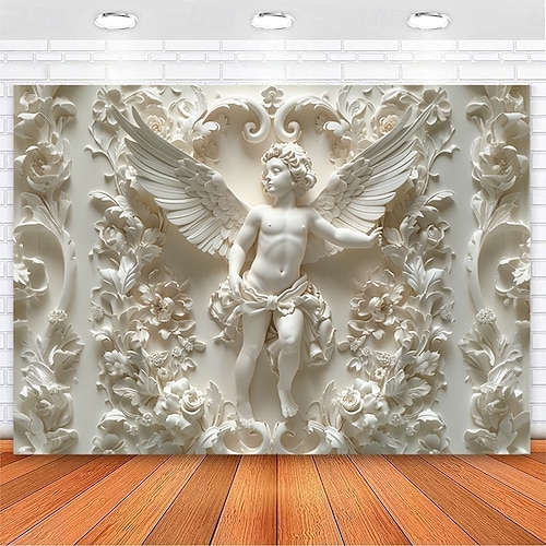  anjo pendurado tapeçaria ilusão de ótica arte de parede grande tapeçaria mural decoração fotografia pano de fundo cobertor cortina casa quarto sala de estar decoração