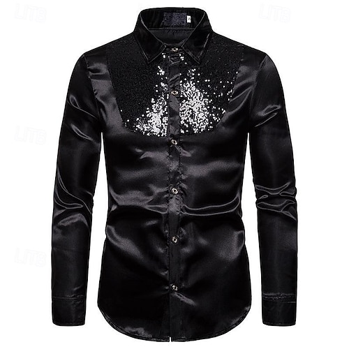 Homme Chemise Chemise habillée Chemise Boutonnée Uni Mariage
