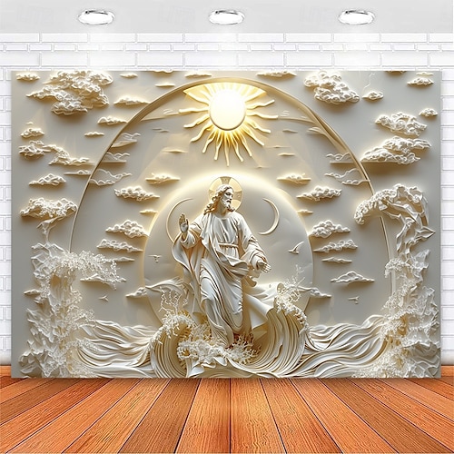  Jesus Hängande Gobeläng Optisk Illusion Väggkonst Stor Gobeläng Mur Dekor Fotografisk Fond Blanket Gardin Hem Sovrum Vardagsrumsdekoration