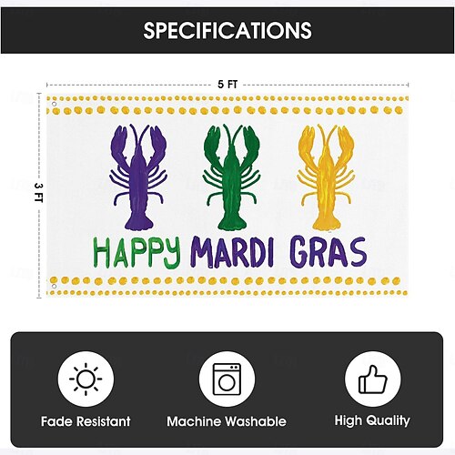 Karneval Hausflagge 71,1 X 101,6 Cm – Doppelseitig, Wetterfest, Made In USA