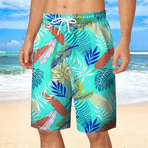 Hombre Bañadores Pantalones Bañador Natación Corto Pantalones de Surf Traje  de baño Correa Con bolsillos Natación Surf Playa Deportes acuáticos Tropic
