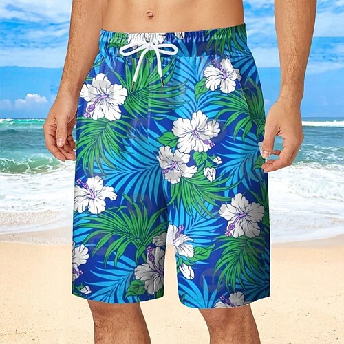 Pantaloncini Da Spiaggia Uomo Germania Con Tasche - Vita Elastica E Fodera In Rete - Costumi Surf Estivi