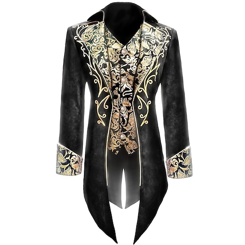 

Retro / vintage Kostymer i middelalderstil Renessanse Jakke tailcoat Prins Vampyrer Adelsmann Herre Jacquardvevnad Halloween Karneval Maskerade Karneval Ytelse LARP Voksne Frakk