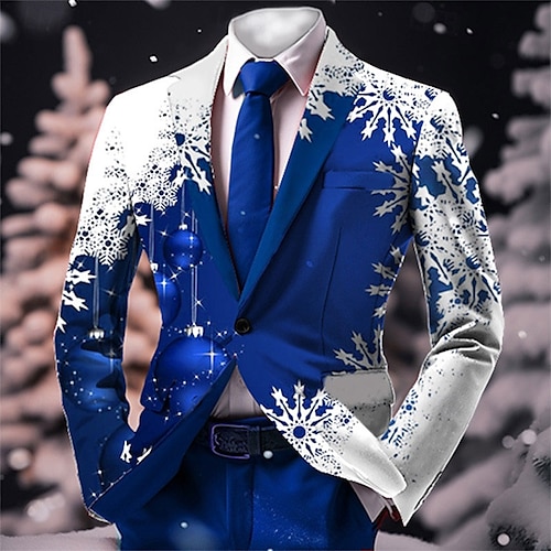  Per uomo Fiocco di neve Manica Lunga Collo ripiegato Affari Lavoro Abbigliamento da lavoro Uscire Bottoni Stampato Multi-tasche