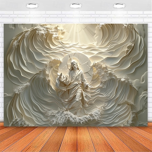  Jesus Hängande Gobeläng Optisk Illusion Väggkonst Stor Gobeläng Mur Dekor Fotografisk Fond Blanket Gardin Hem Sovrum Vardagsrumsdekoration