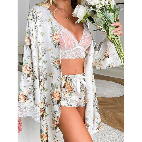 Women's Sexy Lingerie Sexy Bodies Bra MeshNightwearPolyester Solid Colored  White Navy Blue Brown Spring & Summer Fall & Winter 2026 - AU $44.09