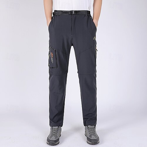 Xysaqa Men's Hiking Pants Convertible Quick Dry Lightweight Zip Off Outdoor Travel Camping Fishing Pants